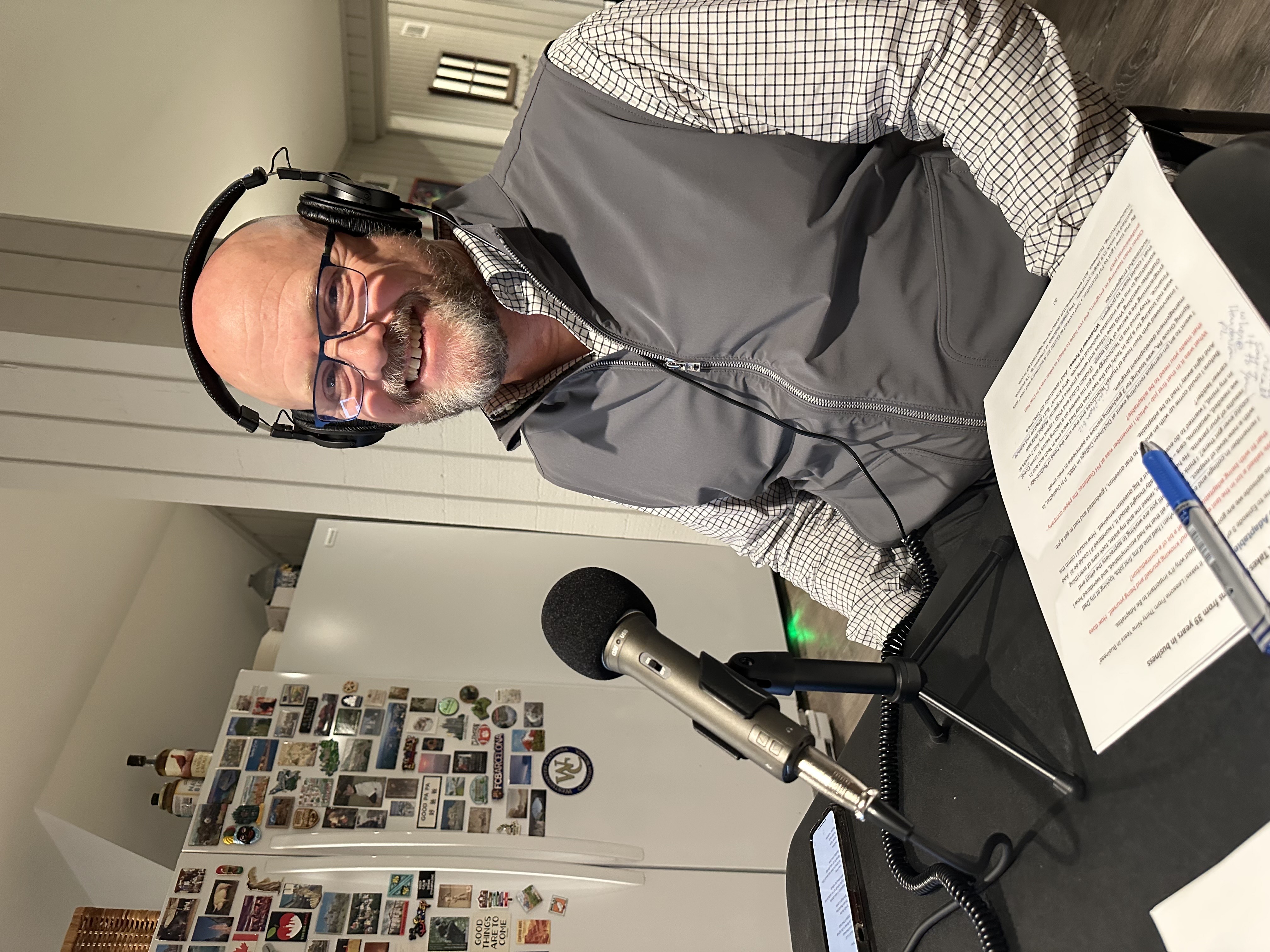 Podcast recording session